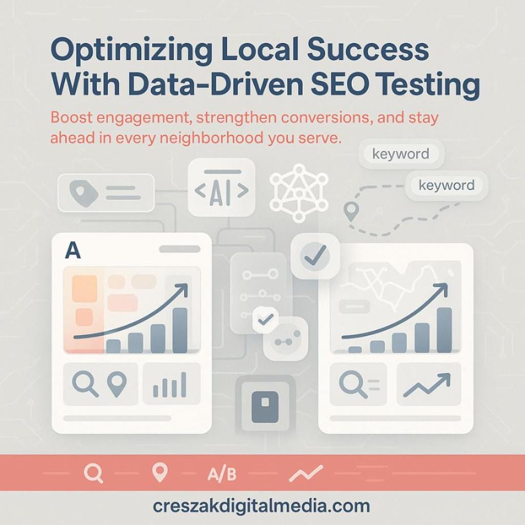optimizing performance through data-driven local search testing How optimizing local search with data-driven testing strengthens Local SEO Services by CresZak Digital Media.