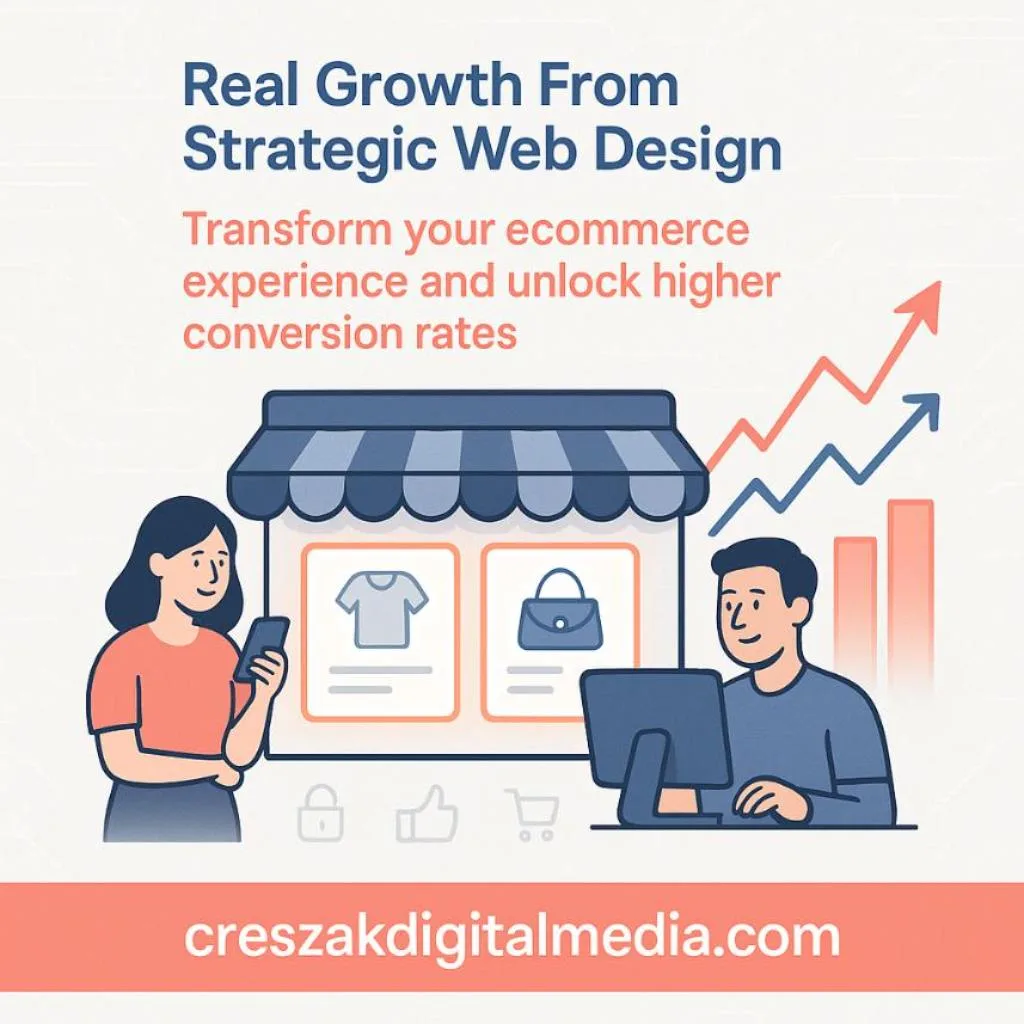 CresZak Digital Media Ecommerce Web Design Services driving real growth through strategy.