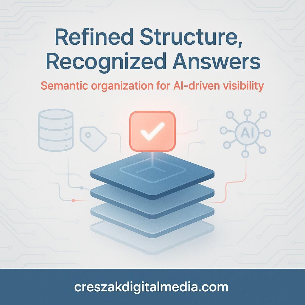 semantic structuring for answer engine recognition How semantic structuring boosts answer engine recognition and strengthens SEO Services for Small Businesses by CresZak Digital Media.