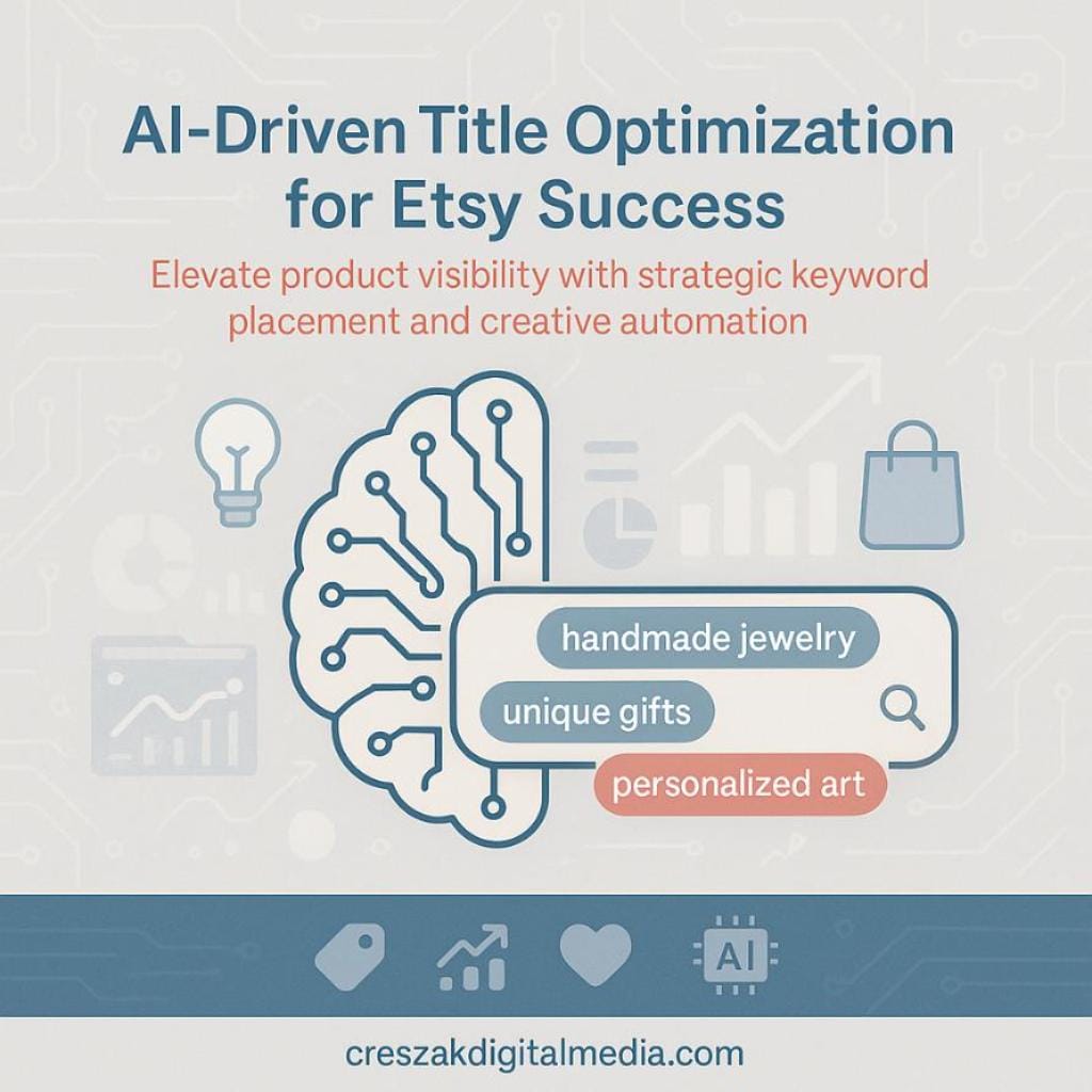 AI-Powered Title Optimization Through CresZak Digital Media Etsy SEO Services