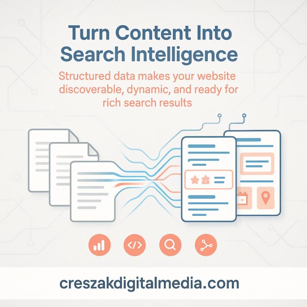 structured data implementation transforms raw content into search engine intelligence Structured Data Implementation with CresZak Digital Media Enterprise SEO Services