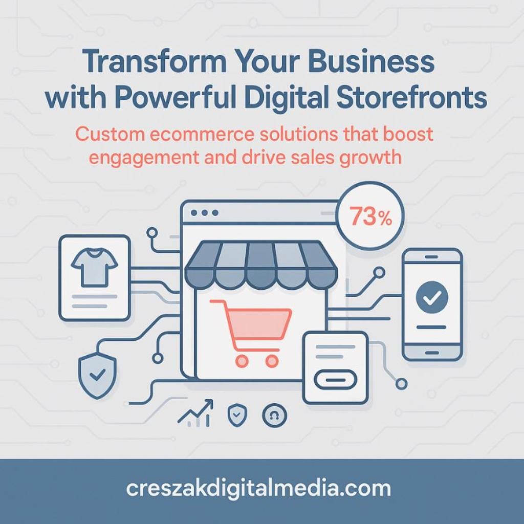 understanding digital storefronts for growing businesses CresZak Digital Media Ecommerce Web Design Services for understanding digital storefronts.