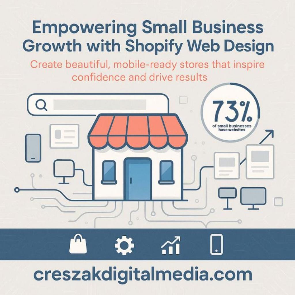 understanding shopify web design services for small business growth CresZak Digital Media explaining Shopify Web Design Services for small business growth.