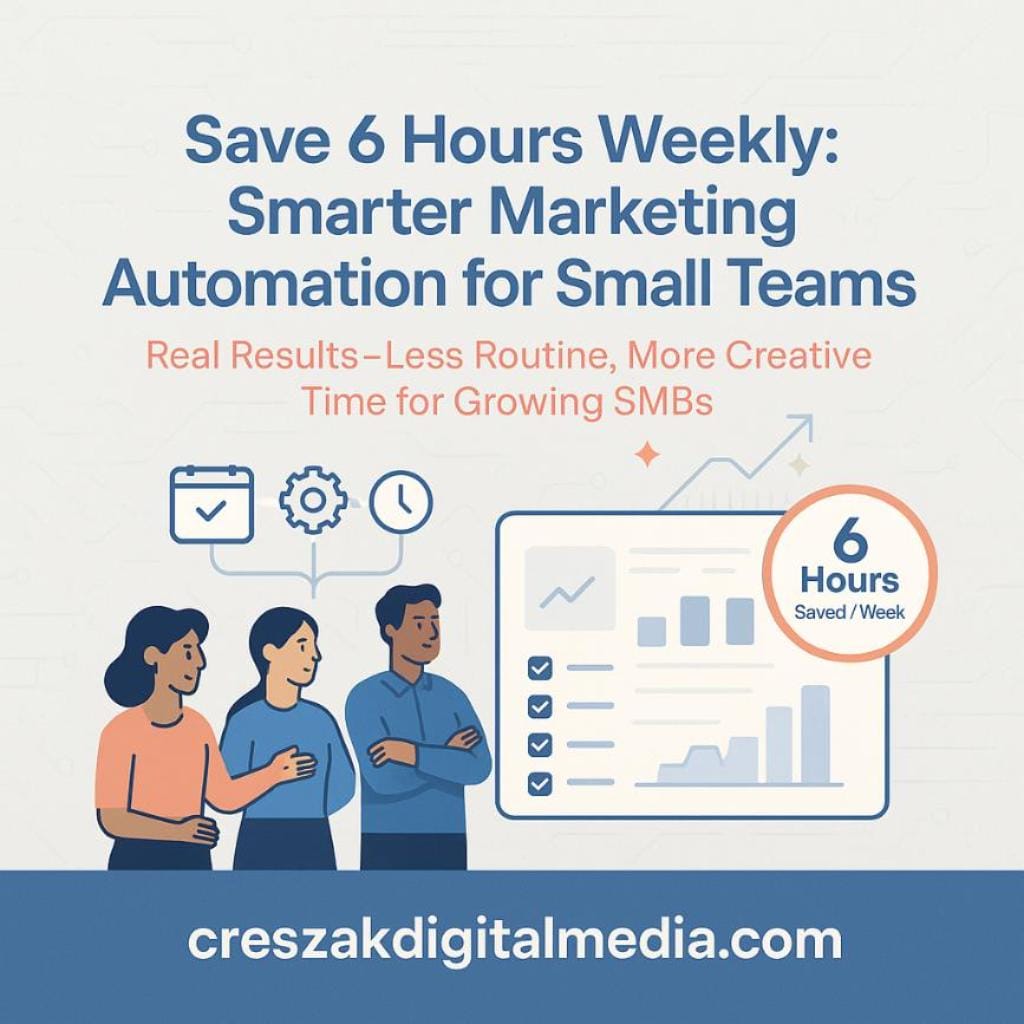 what real-world feedback do smbs share when using ai for marketing automation to handle repetitive marketing tasks CresZak Digital Media AI Automation Services improving small business marketing efficiency.