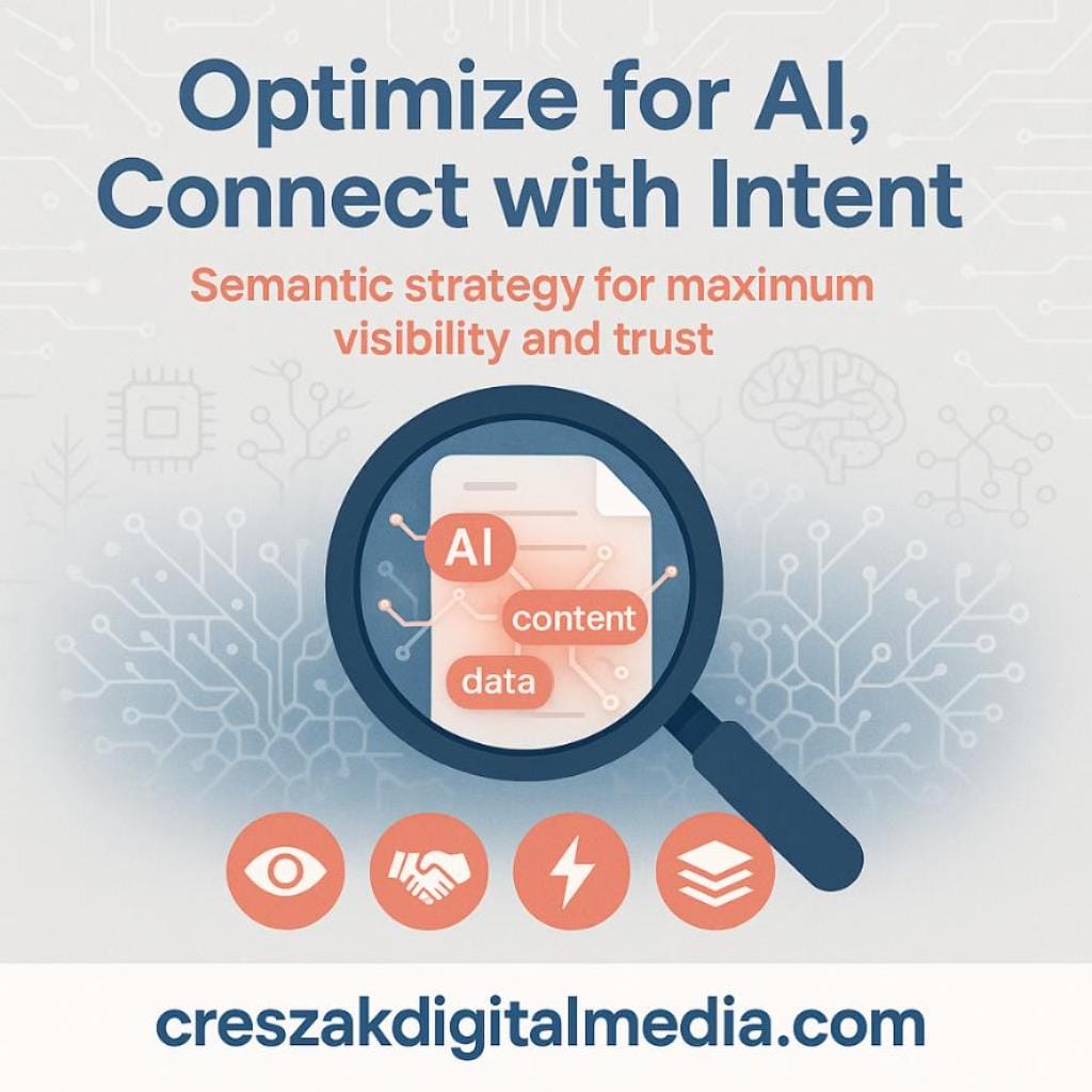 what should content creators know when optimizing seo content writing services to align with ai based guidelines and semantic How content creators optimize SEO content writing services to align with AI and semantic search, strengthening SEO Services for Small Businesses by CresZak Digital Media.