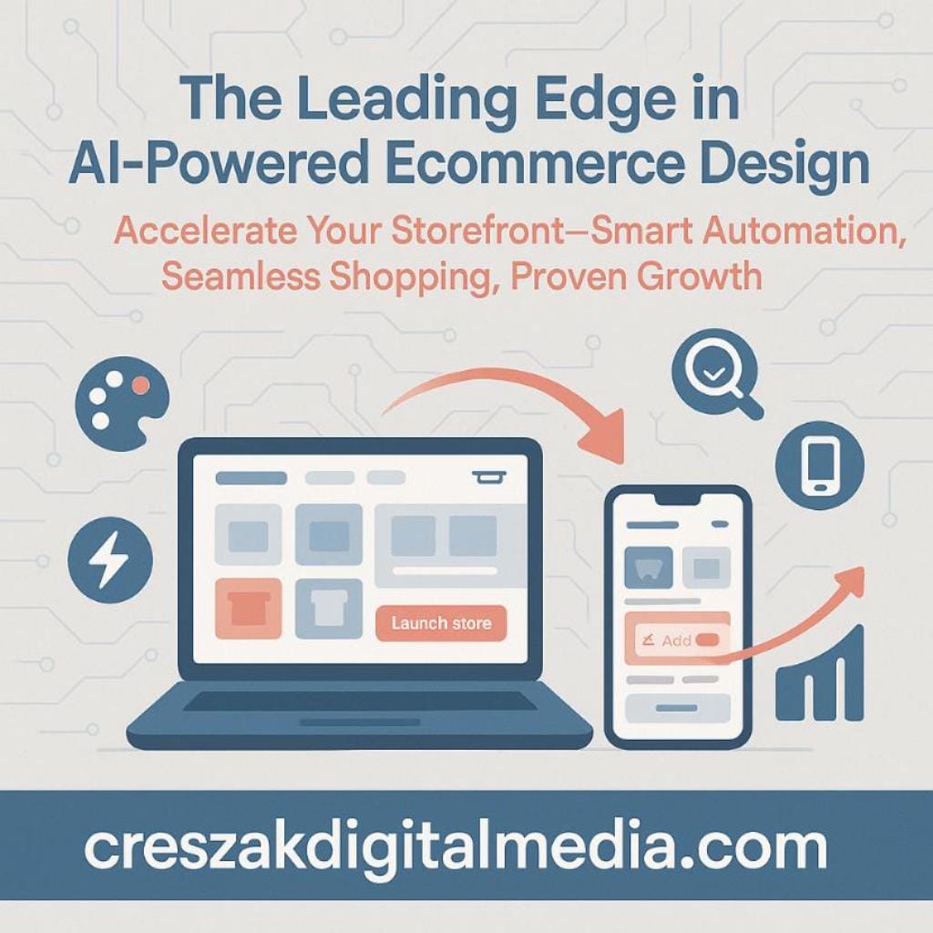 what’s the best ai builder right now for small business ecommerce web site design needs CresZak Digital Media Ecommerce Web Design Services supporting AI builders for small businesses.