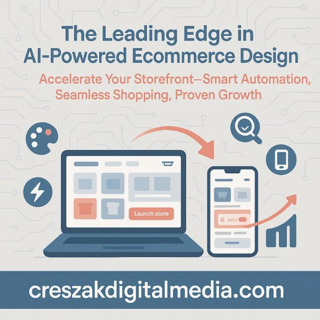 CresZak Digital Media Ecommerce Web Design Services supporting AI builders for small businesses.