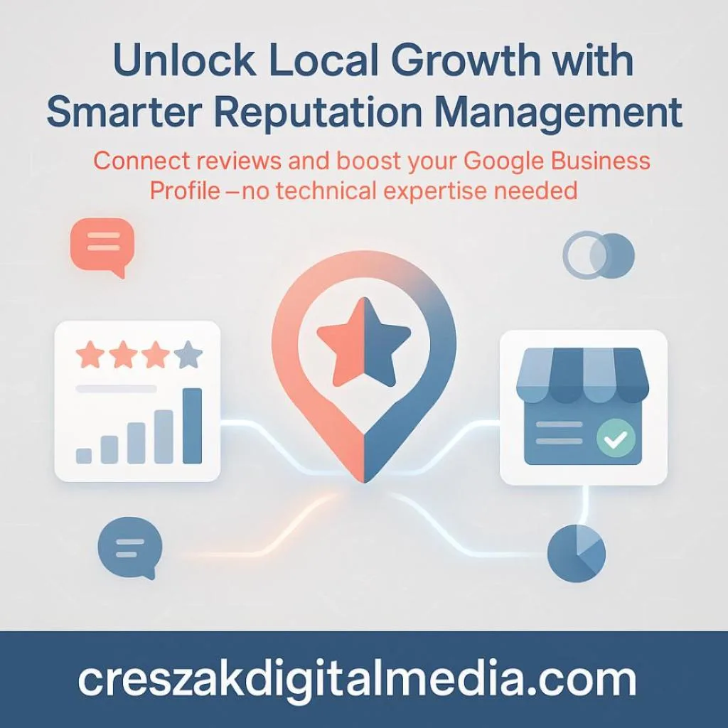 Reputation Management Services enhancing reviews and Google Business Profile visibility by CresZak Digital Media.