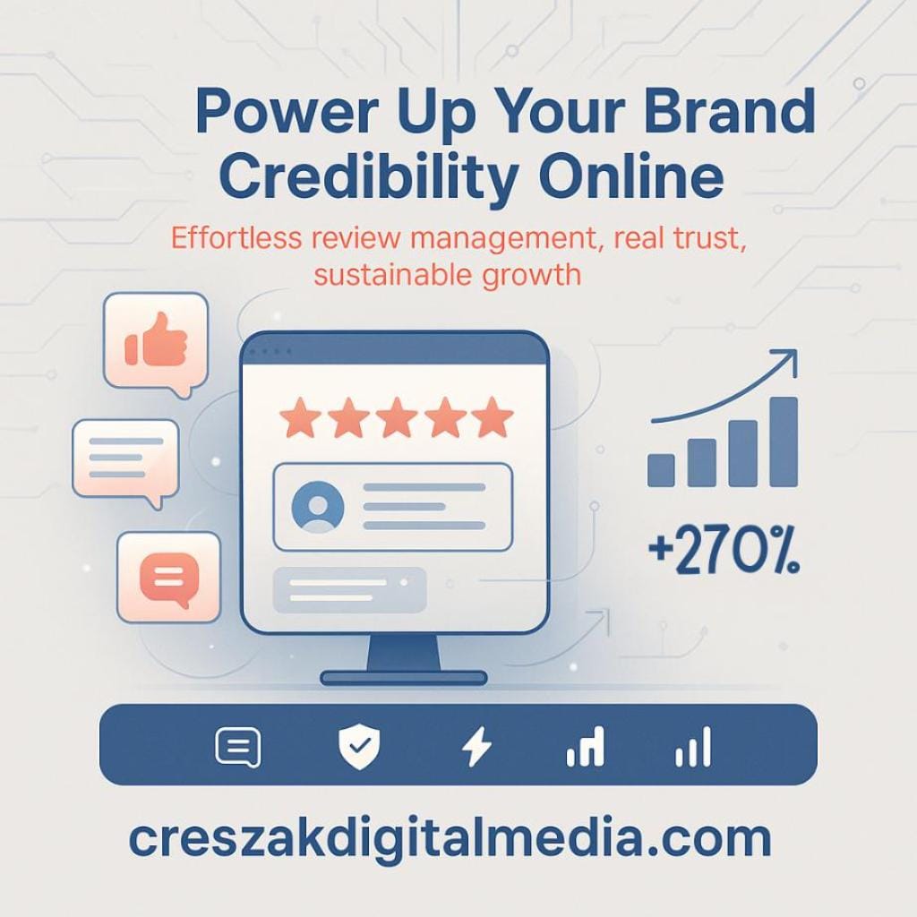 which reputation management software helps small businesses grow their brand image and credibility online Reputation Management Services using advanced software for brand growth by CresZak Digital Media.