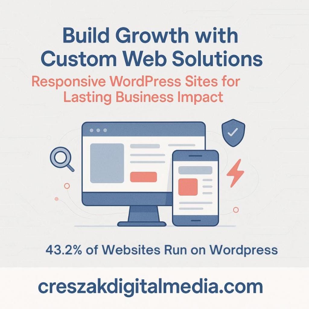 building growth through professional website solutions Professional website solutions by CresZak Digital Media, a leading WordPress Web Design Company