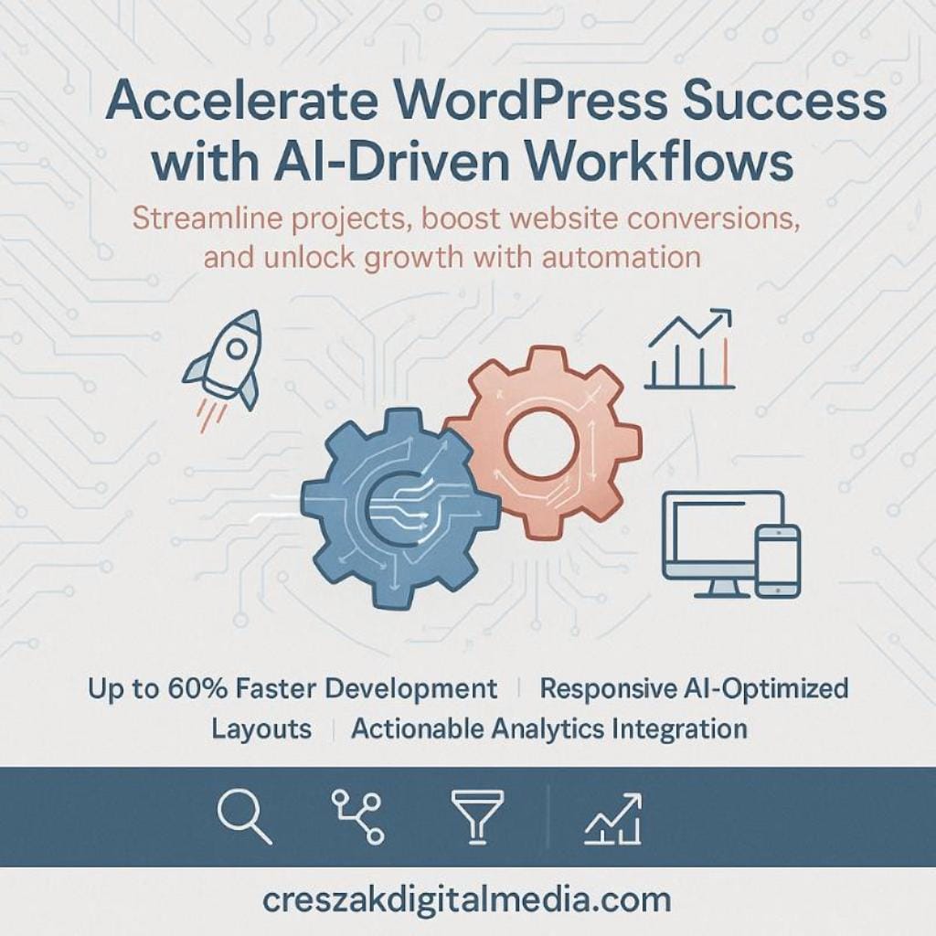can ai truly help small teams at the best wordpress web design companies streamline wordpress workflows and boost conversions How CresZak Digital Media WordPress Web Design Company uses AI to streamline workflows and boost conversions