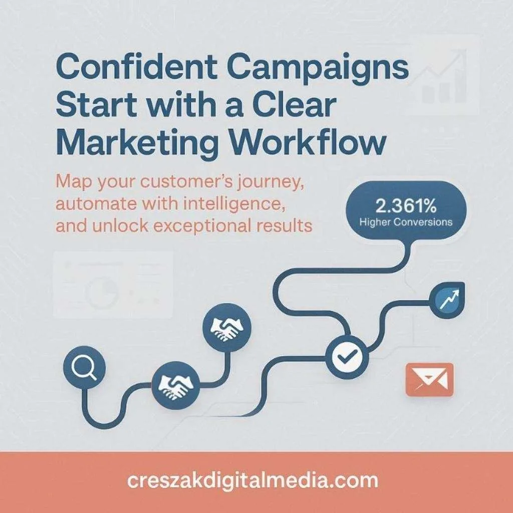 CresZak Digital Media outlines a clear Digital Marketing Services workflow for confident execution.