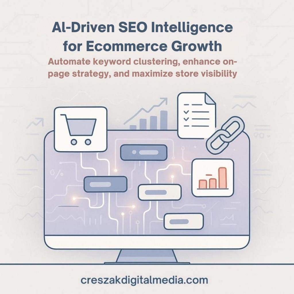 is there an ai-powered app used by a seo agency for ecommerce that simplifies keyword clustering and on-page optimizations AI Tools for Keyword Clustering and On-Page Optimization with CresZak Digital Media Ecommerce SEO Services