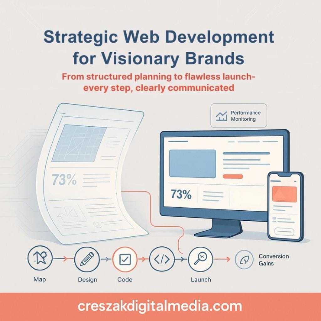 strategic development that brings your vision to life Strategic development by CresZak Digital Media WordPress Web Design Company bringing business visions to life