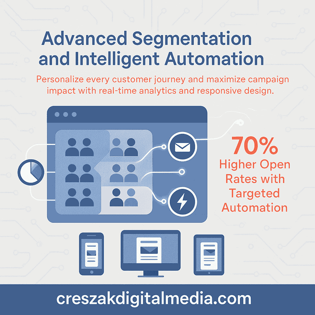 Advanced segmentation and automation capabilities offered by an expert Email Marketing Agency, CresZak Digital Media