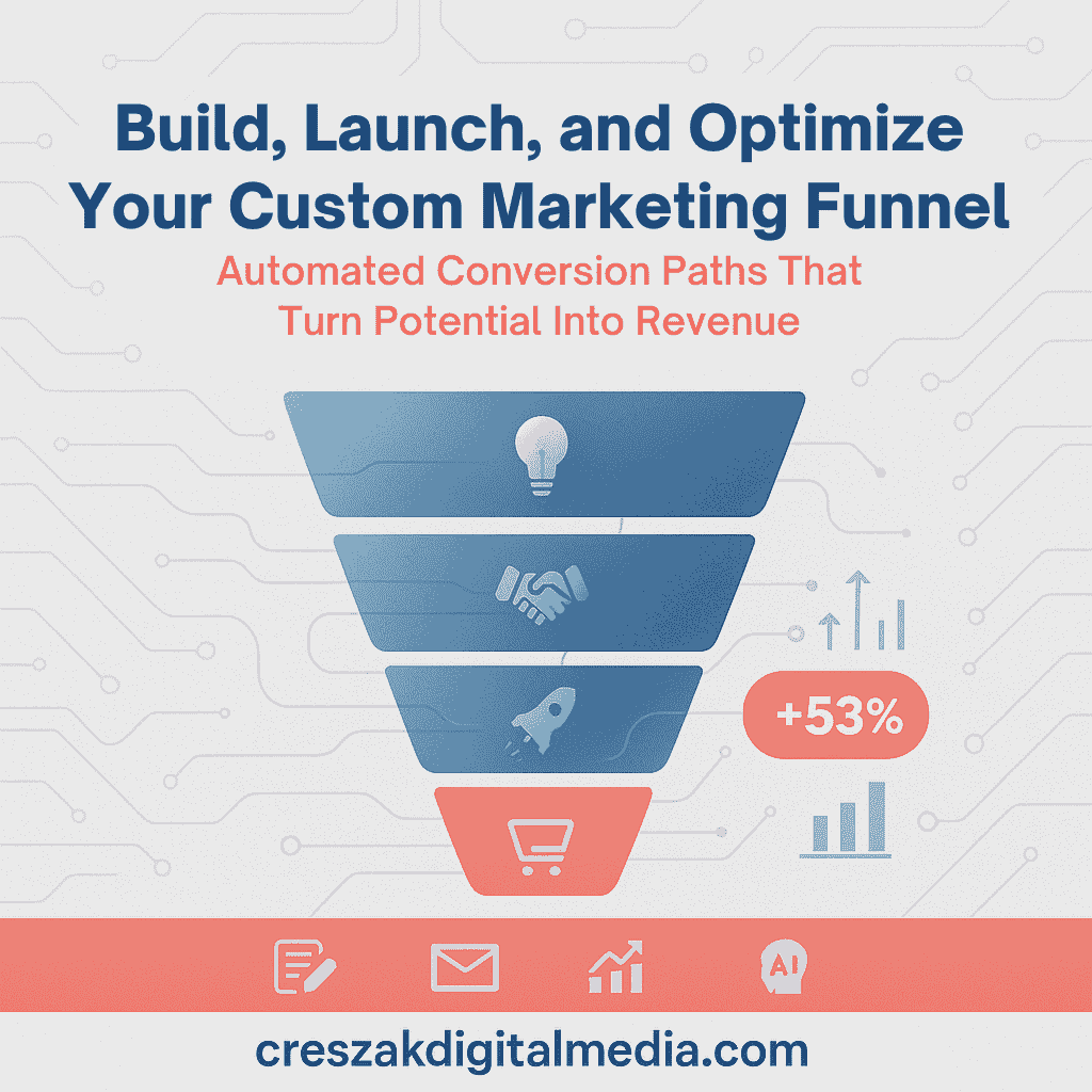 Building and launching custom marketing funnels using professional Funnel Marketing Services from CresZak Digital Media