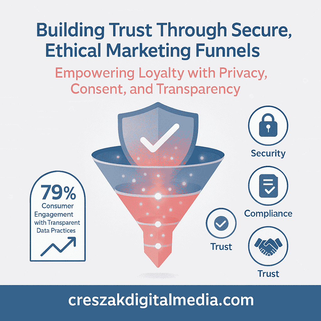 Building customer trust through secure and ethical Funnel Marketing Services by CresZak Digital Media
