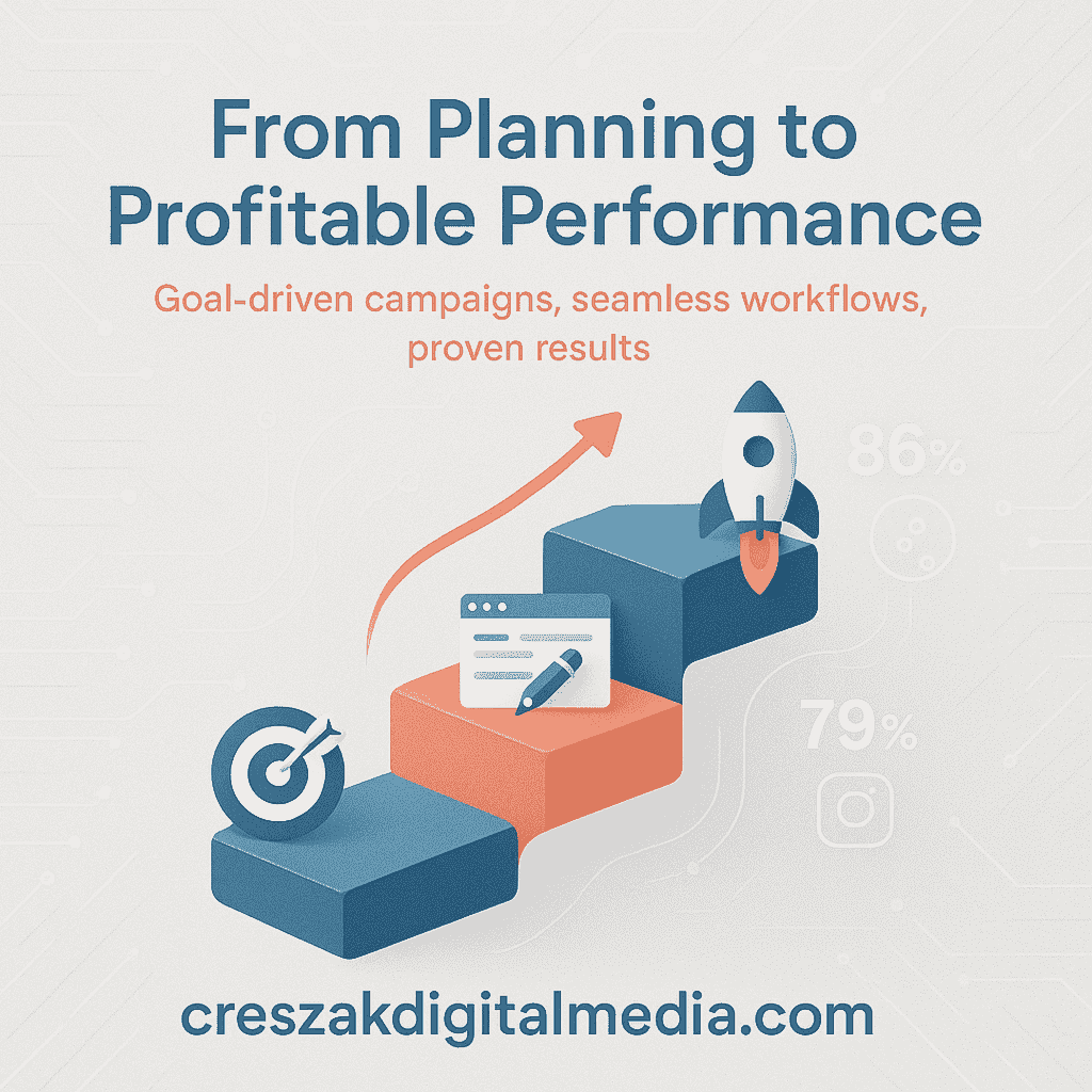 Building and managing ad campaigns from planning to performance with Social Media Ads Services by CresZak Digital Media