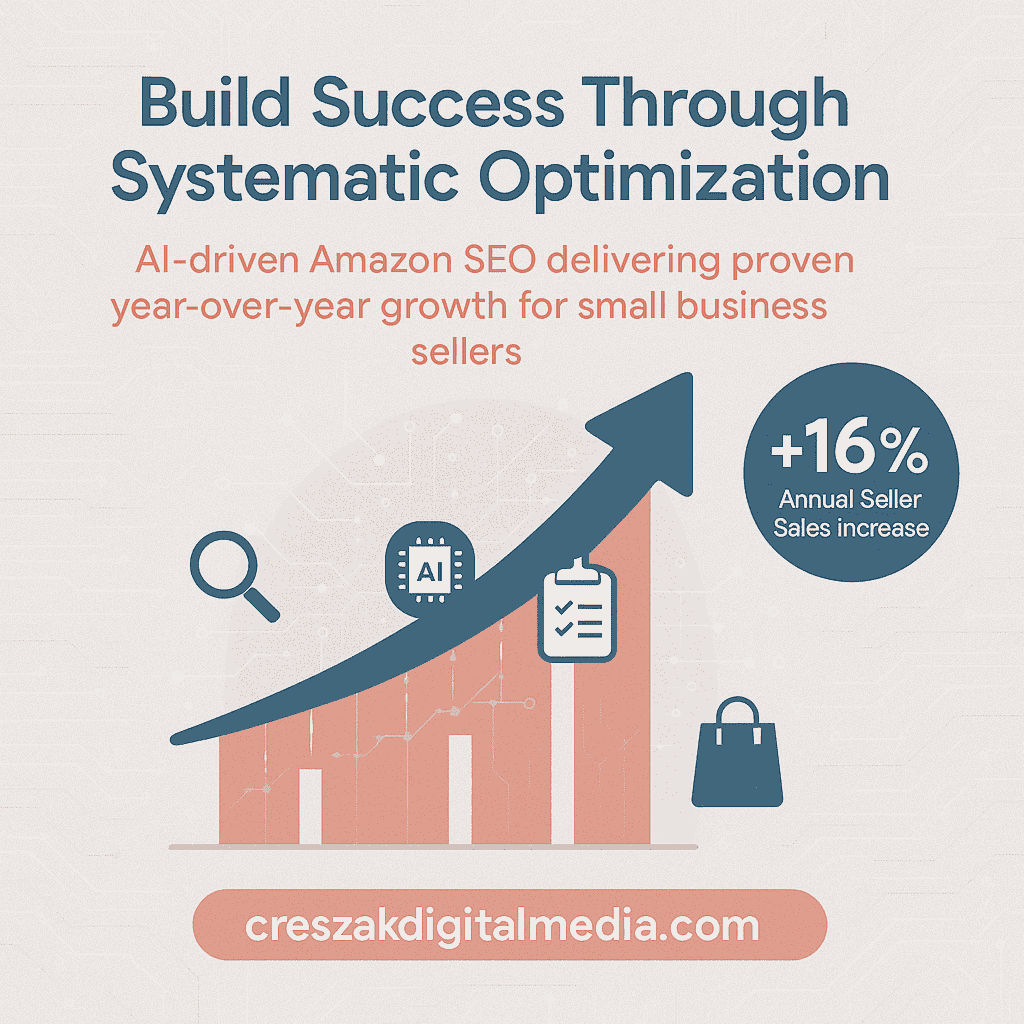 CresZak Digital Media applying systematic optimization through proven Amazon SEO Services methods