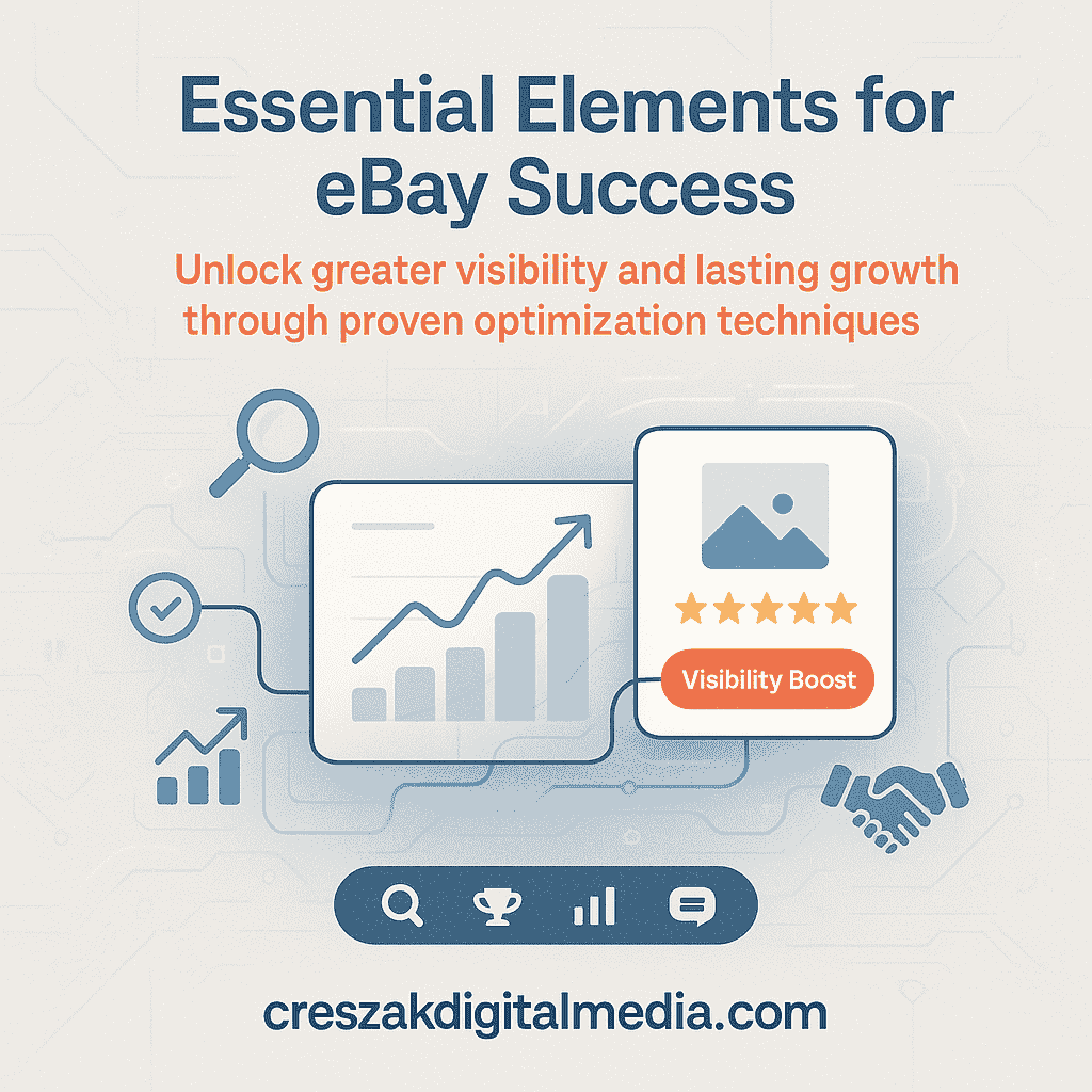 CresZak Digital Media outlining essential components of high-performing Ebay Seo Services optimization