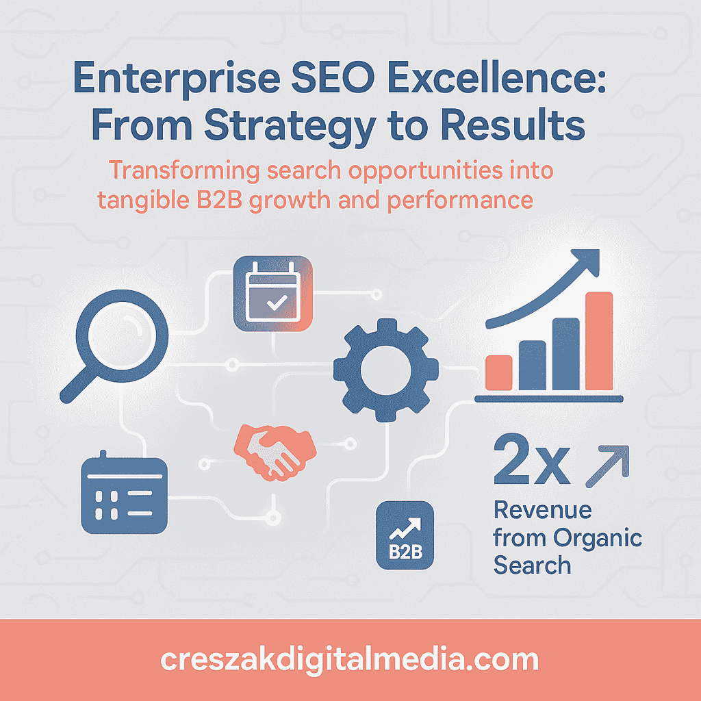 CresZak Digital Media executing Enterprise SEO Services from strategic planning to measurable performance