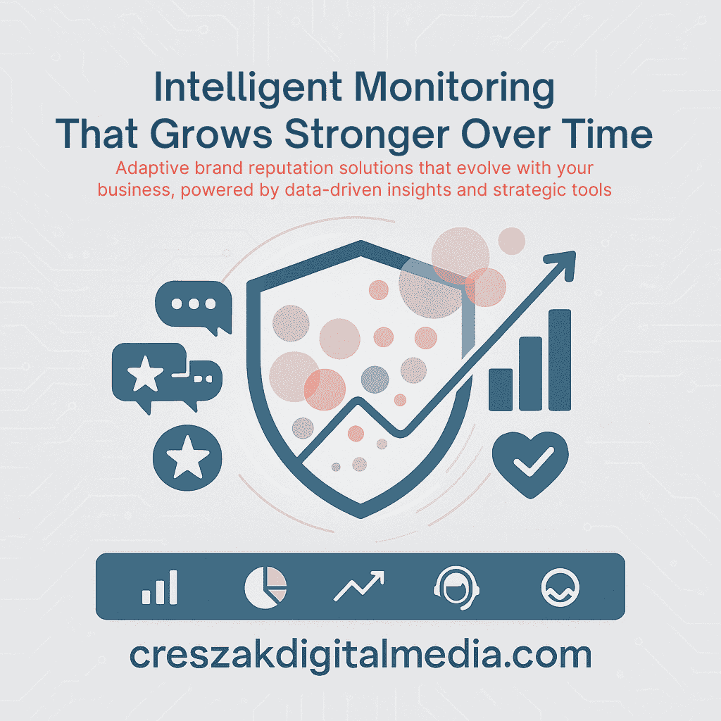 Intelligent brand monitoring that improves over time through Reputation Management Services by CresZak Digital Media