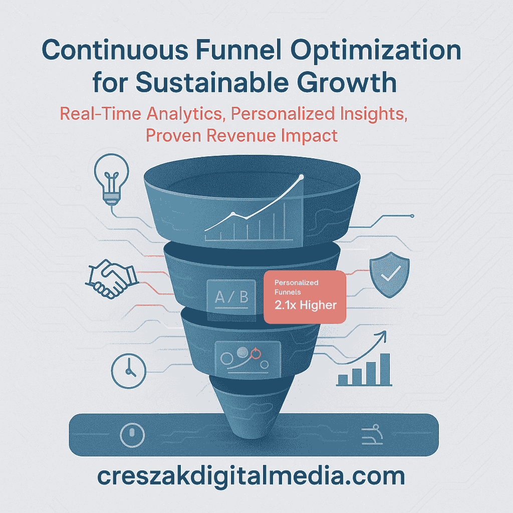 Ongoing performance monitoring and funnel optimization with Funnel Marketing Services by CresZak Digital Media