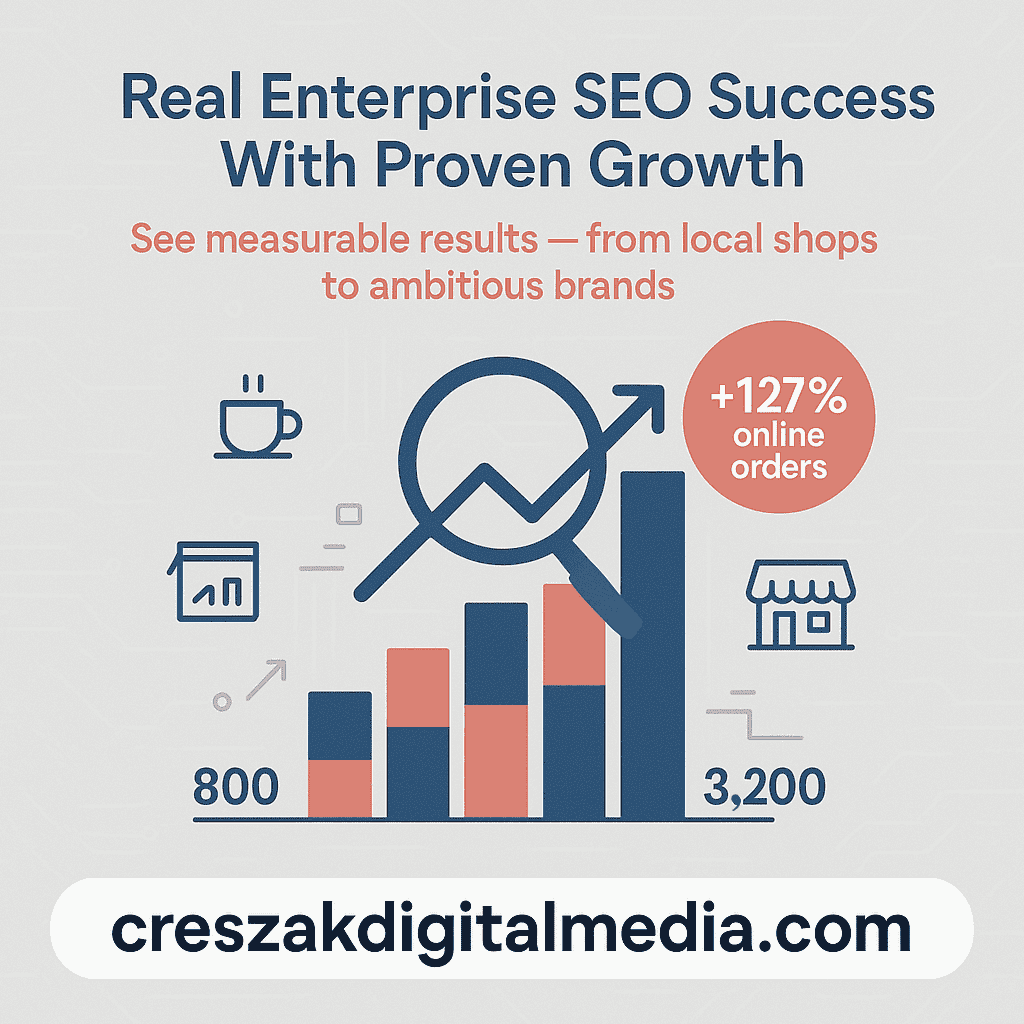 CresZak Digital Media presenting real success stories driven by Enterprise SEO Services