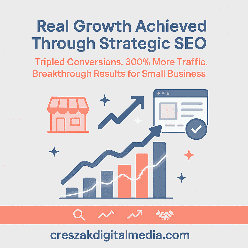 CresZak Digital Media showcasing real growth stories through Website Seo Services for small businesses
