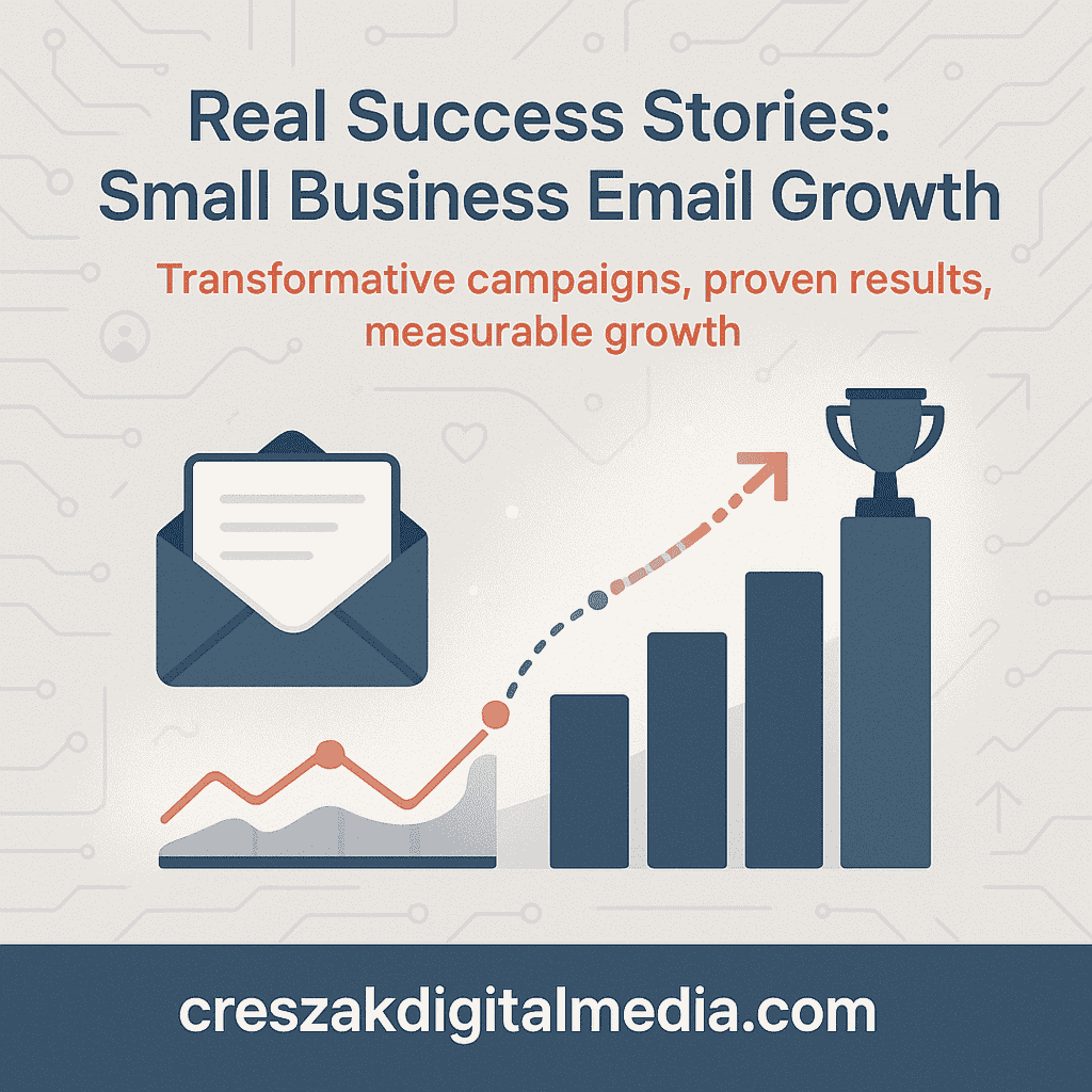 Real success stories from small business email campaigns managed by an Email Marketing Agency, CresZak Digital Media