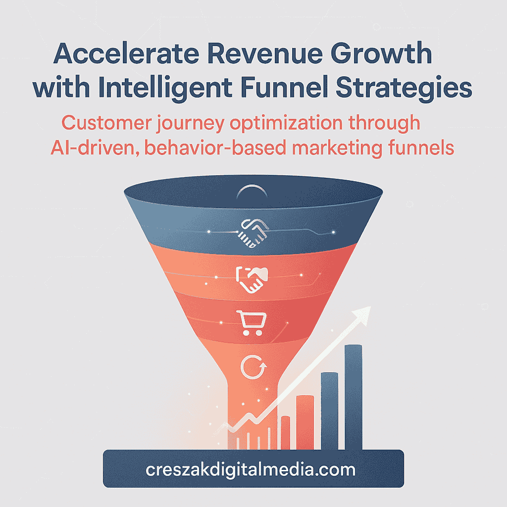 Driving revenue growth through strategic Funnel Marketing Services and implementation by CresZak Digital Media