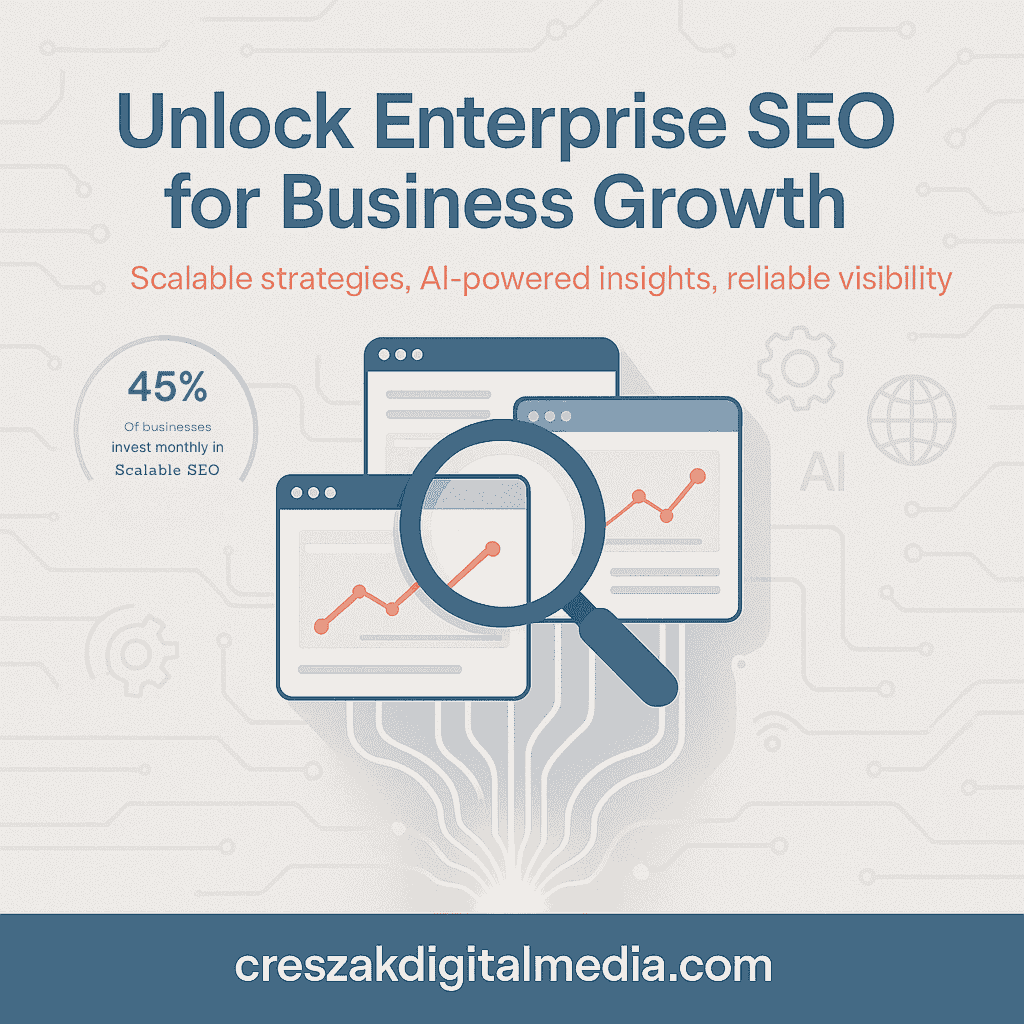 CresZak Digital Media explaining Enterprise SEO Services and their role in large-scale business growth