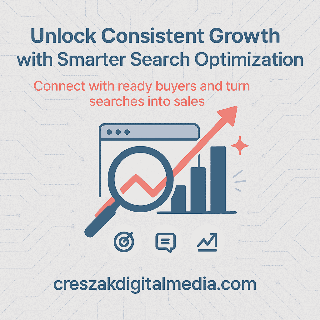 CresZak Digital Media explaining search optimization fundamentals with Seo For Small Businesses focused on scalable growth strategies