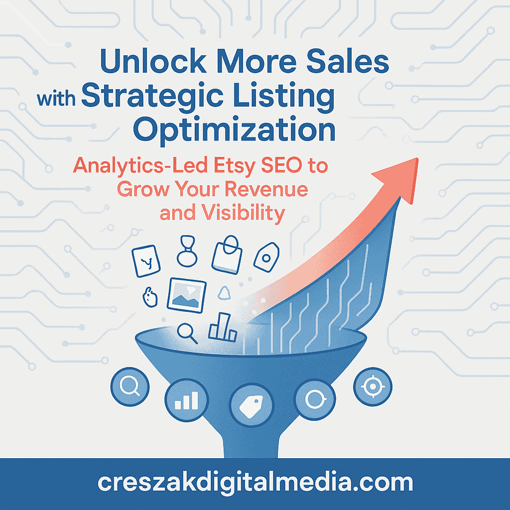 CresZak Digital Media unlocking revenue growth through strategic Etsy Seo Services optimization
