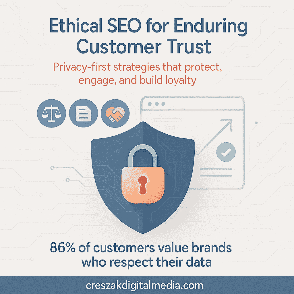 building customer trust through ethical seo practices Ethical SEO Services in Newark building customer trust by CresZak Digital Media using white hat optimization