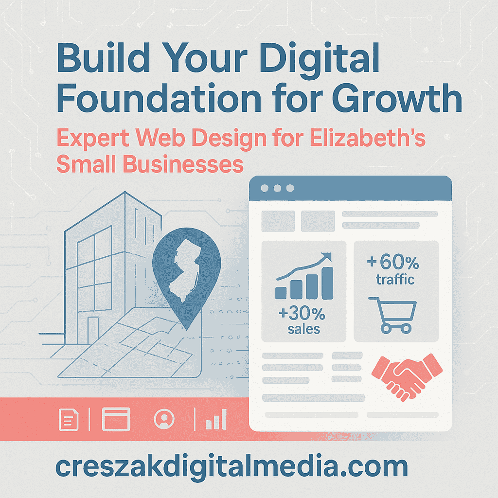 Web Design Services in Elizabeth building digital foundations with expert guidance by CresZak Digital Media using responsive design