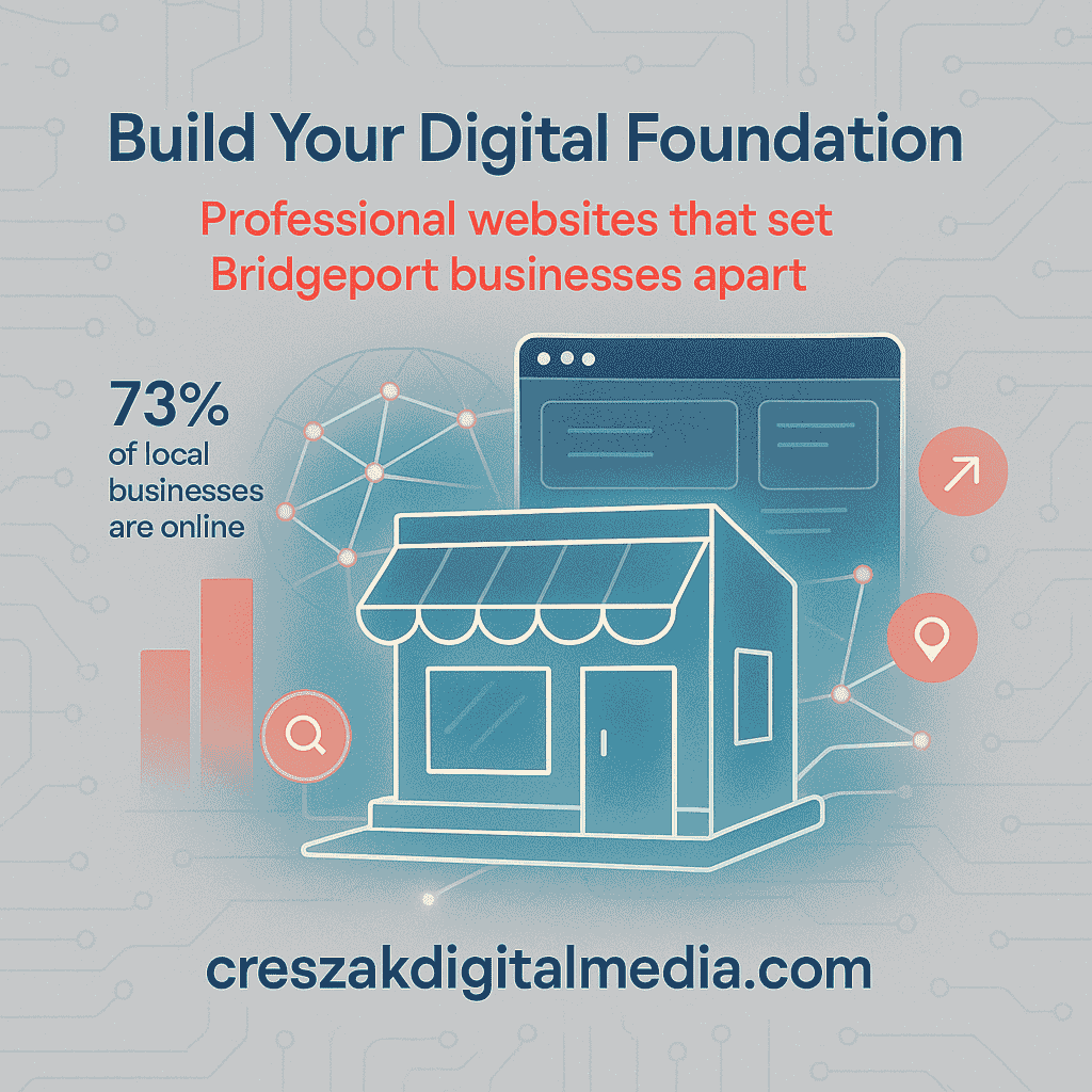 Web Design Services in Bridgeport building digital foundations through professional website development by CresZak Digital Media with UX design focus