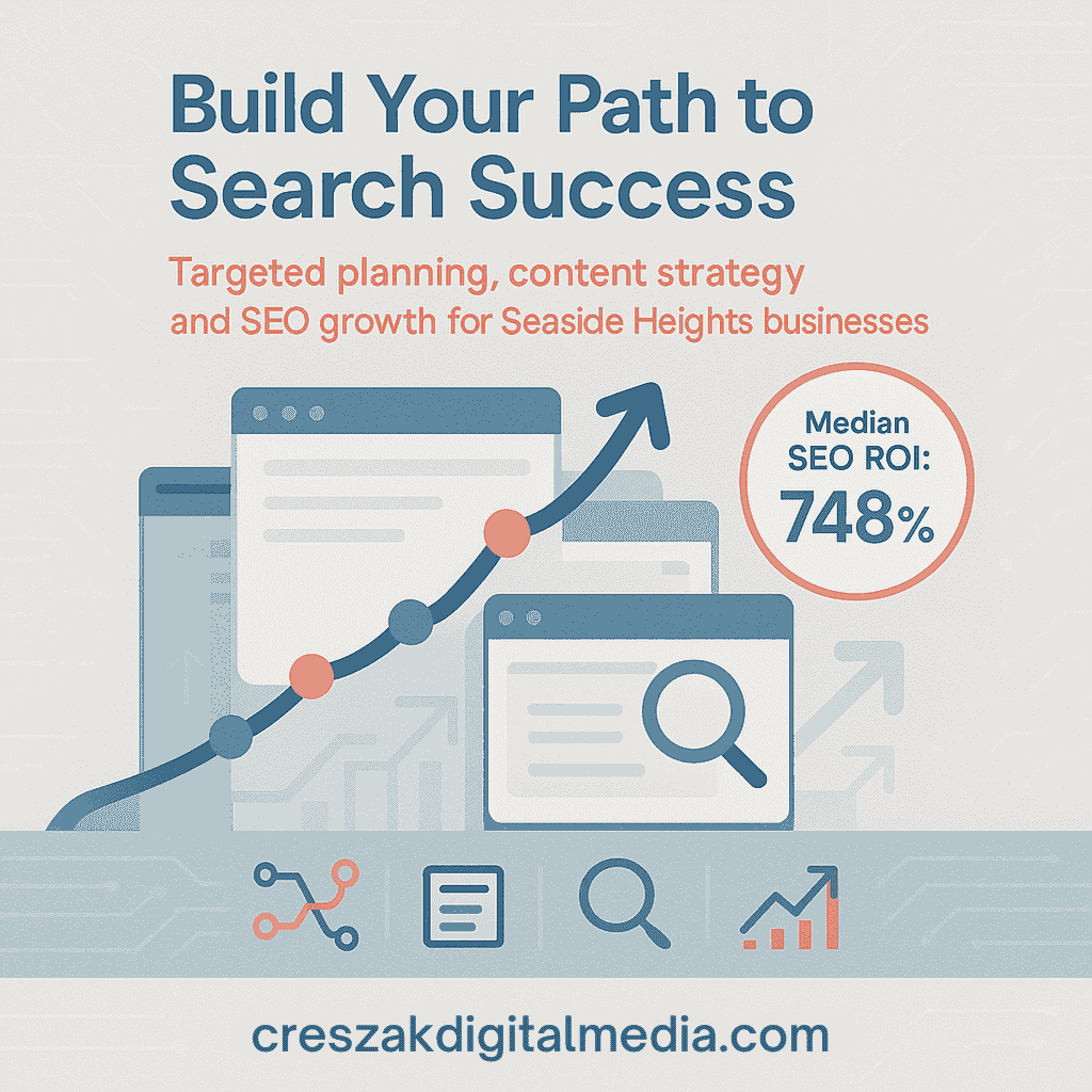 SEO Services in Seaside Heights building a path to search success by CresZak Digital Media using technical SEO strategy