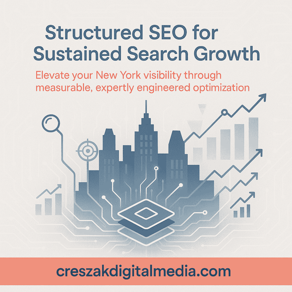 SEO Services in New York building structured implementation for search success by CresZak Digital Media using technical SEO