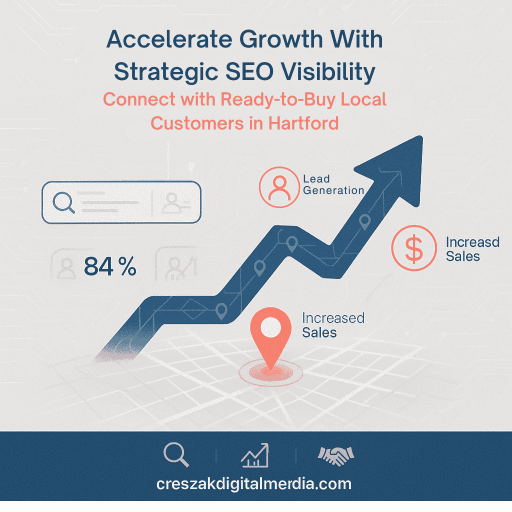 SEO Services in Hartford driving brand visibility and revenue through strategic optimization by CresZak Digital Media