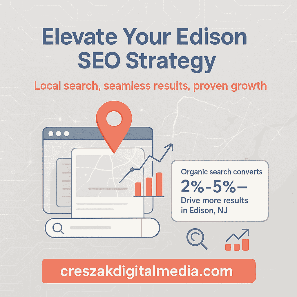 Essential components of SEO Services in Edison creating effective search strategies by CresZak Digital Media for ranking improvement