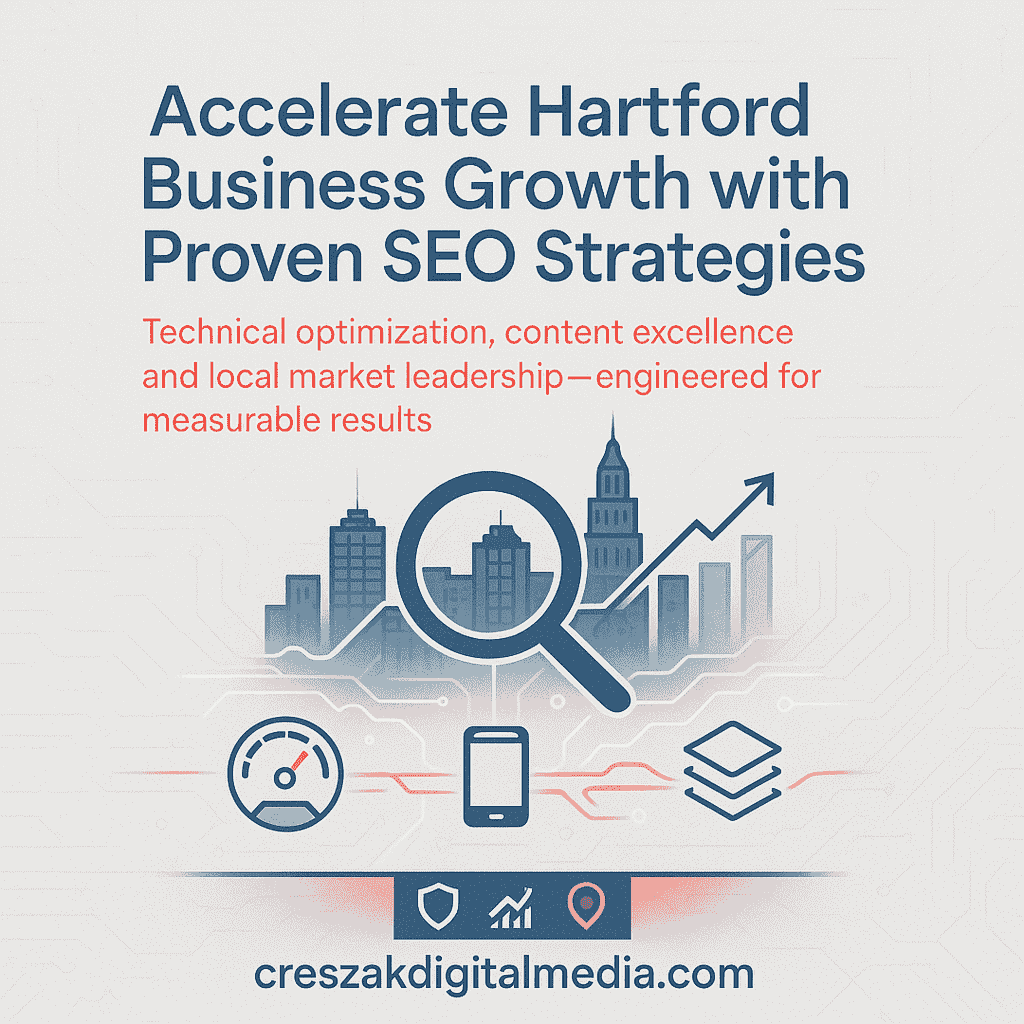 Essential components of SEO Services in Hartford creating effective strategies by CresZak Digital Media for ranking improvement