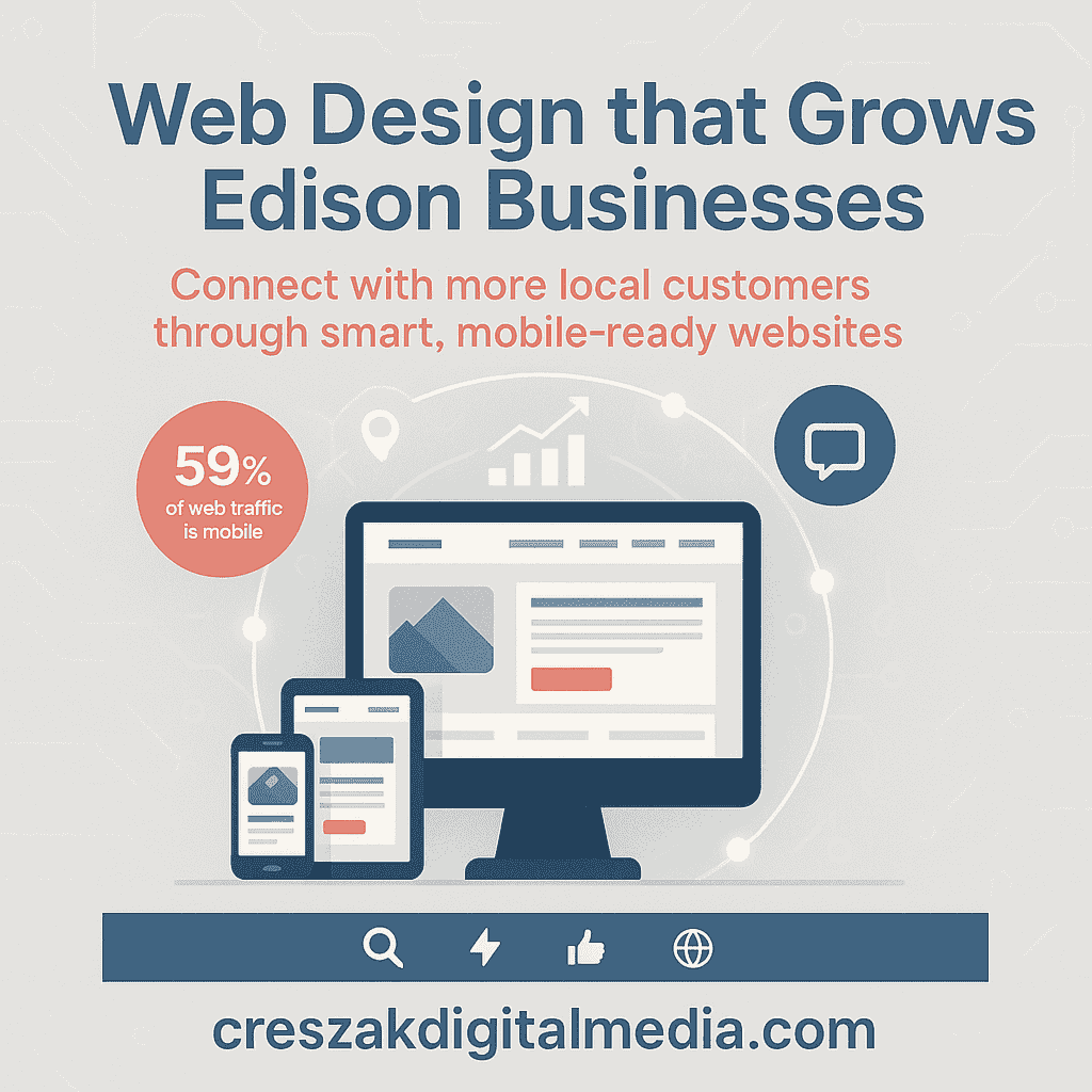Web Design Services in Edison growing business through strategic UX design by CresZak Digital Media for better user engagement