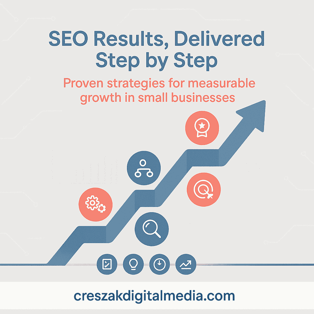 how our step by step seo process delivers results for small businesses SEO Services in Newark step by step process delivering results by CresZak Digital Media using technical SEO workflow