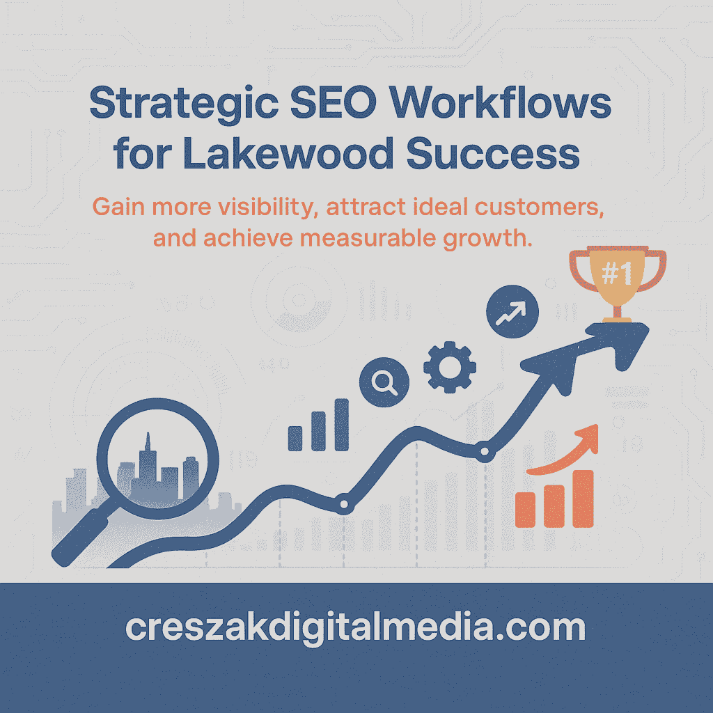 Strategic SEO Services in Lakewood workflows for small business growth by CresZak Digital Media using technical SEO