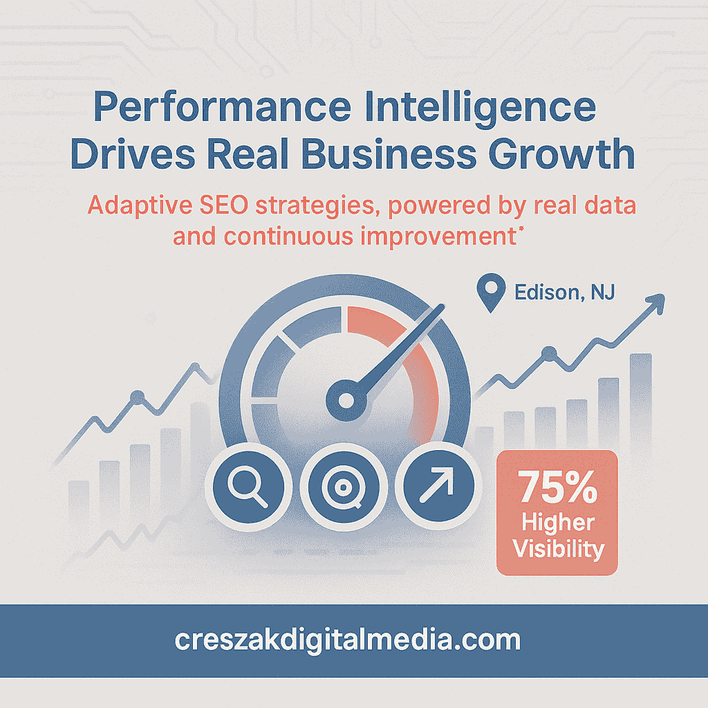 SEO Services in Edison leveraging performance intelligence for lasting results by CresZak Digital Media through data driven optimization