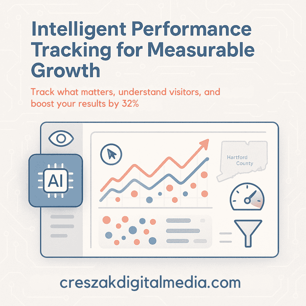Web Design Services in Hartford measuring success through analytics tracking by CresZak Digital Media for website optimization
