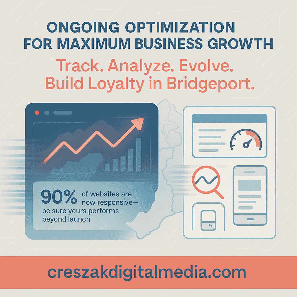 Web Design Services in Bridgeport with intelligent performance tracking by CresZak Digital Media improving UX and website optimization