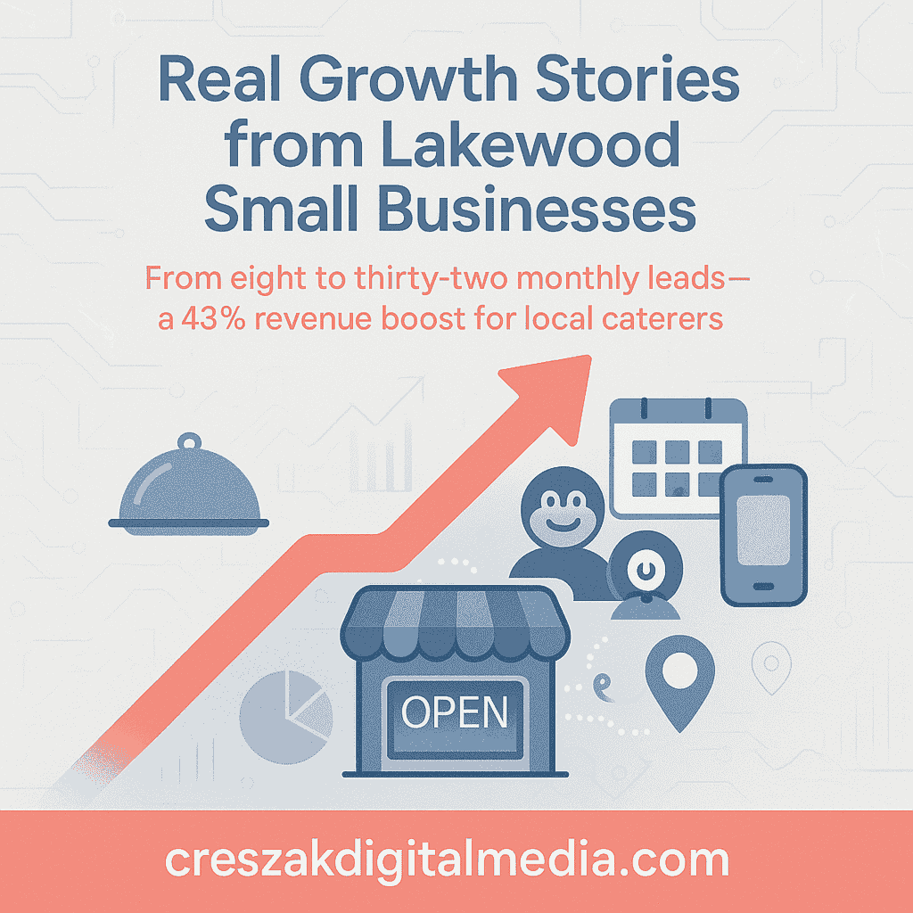 real growth stories from lakewood small businesses Real growth stories from Web Design Services in Lakewood powered by responsive website design by CresZak Digital Media