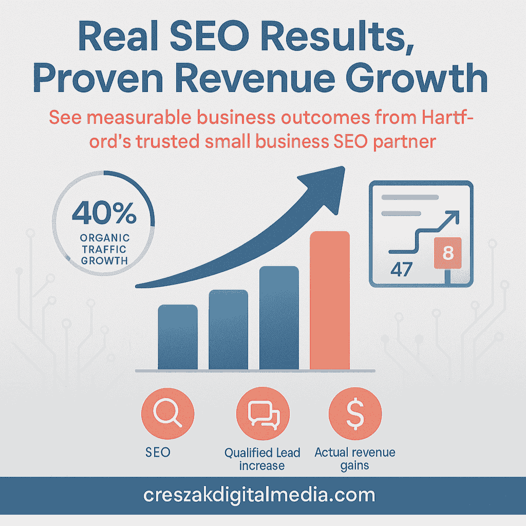 SEO Services in Hartford proving real world results through measurable outcomes by CresZak Digital Media analytics strategy
